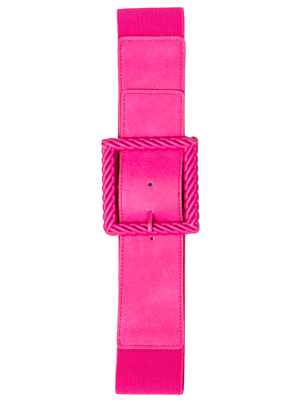 CINTURA ELASTICA FIBBIA RETTANGOLARE - FUXIA